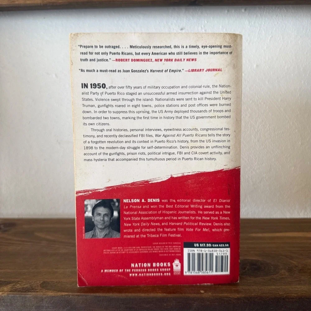 War Against All Puerto Ricans Nelson‎ A Denis Paperback History 2015 Colony Book